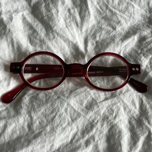 Red reading glasses